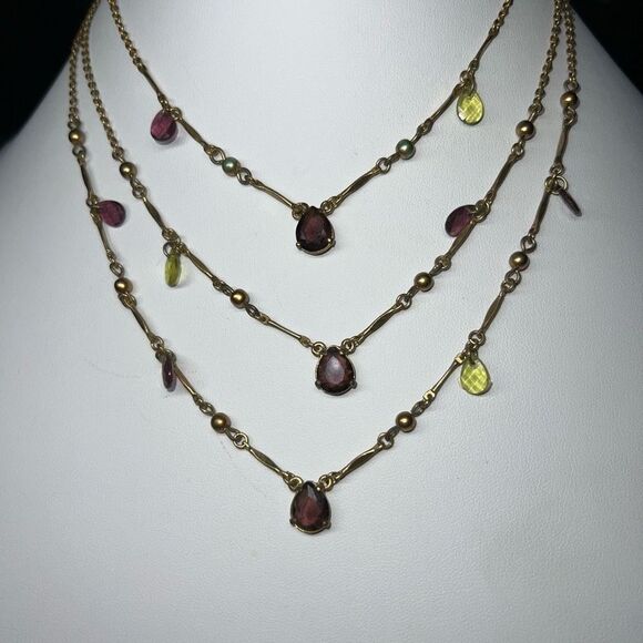 Avon Vintage Three Strand Layered Necklace - Picture 1 of 8